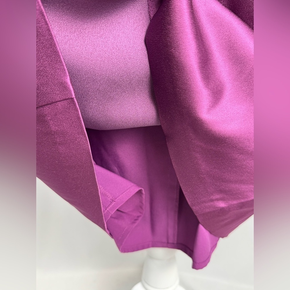 NWT Donna Ricco Purple Sheath Dress Cocktail Dress Square Neck Open Back Size 8 - Picture 7 of 11
